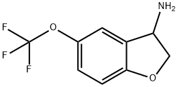 5-(Trifluoromethoxy)-2,3-dihydro-1-benzofuran-3-amine 结构式