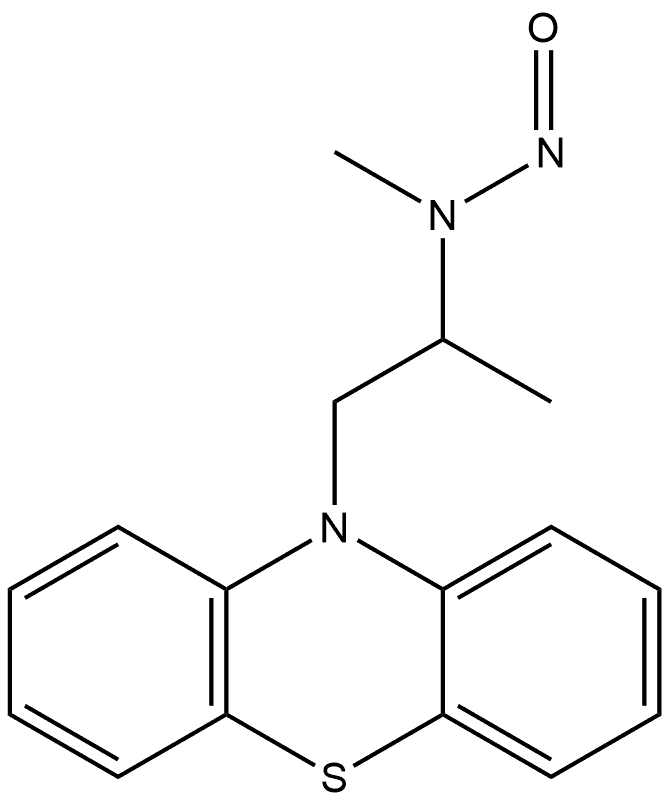 N-(1-(10H-吩噻嗪-10-基)丙-2-基)-N-甲基亚氮酰胺 结构式