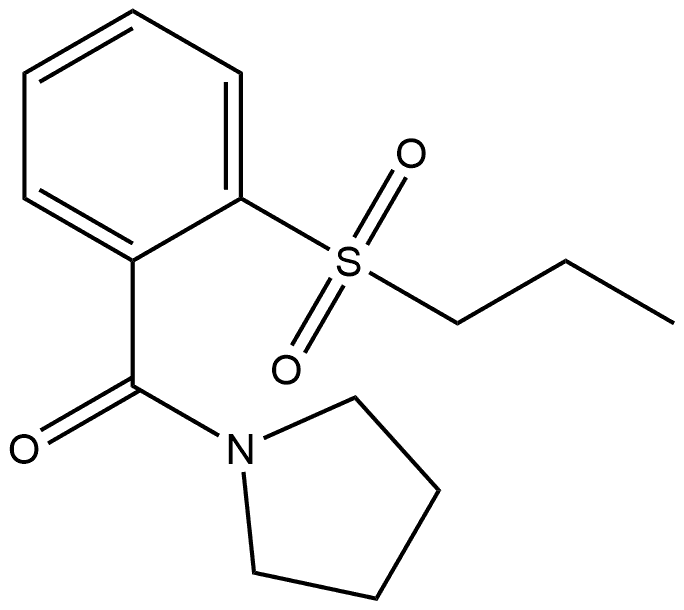 2-(Propylsulfonyl)phenyl]-1-pyrrolidinylmethanone 结构式