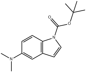 1H-Indole-1-carboxylic acid, 5-(dimethylamino)-, 1,1-dimethylethyl ester 结构式