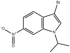 3-溴-1-异丙基-6-硝基-1H-吲哚 结构式