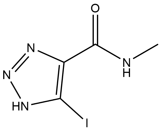 5-Iodo-N-methyl-1H-1,2,3-triazole-4-carboxamide 结构式