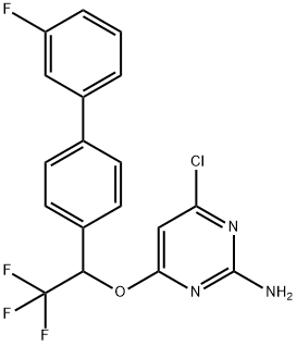 4氯6[ 2,2,2三氟1(3'-氟[ 1,1'-联苯]-4基)乙氧基]-2氨基嘧啶 结构式