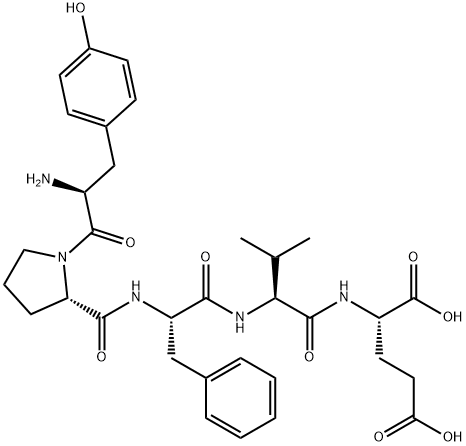 L-Tyr-L-Pro-L-Phe-L-Val-L-Glu-OH 结构式