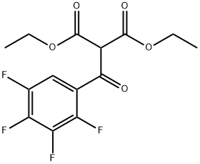 Propanedioic acid, 2-(2,3,4,5-tetrafluorobenzoyl)-, 1,3-diethyl ester 结构式