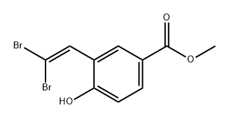 Benzoic acid, 3-(2,2-dibromoethenyl)-4-hydroxy-, methyl ester 结构式