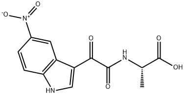 (S)-2-(2-(5-Nitro-1H-indol-3-yl)-2-oxoacetamido)propanoic acid 结构式