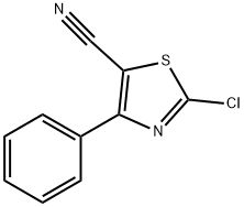 5-噻唑腈,2-氯-4-苯基- 结构式