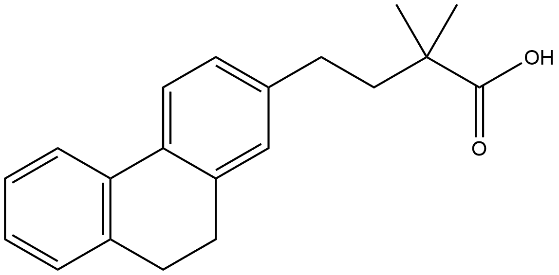 2-Phenanthrenebutanoic acid, 9,10-dihydro-α,α-dimethyl- 结构式