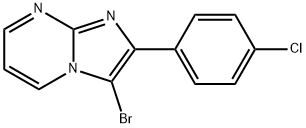 3-溴-2-(4-氯苯基)咪唑并[1,2-A]嘧啶 结构式
