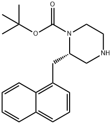 1-Piperazinecarboxylic acid, 2-(1-naphthalenylmethyl)-, 1,1-dimethylethyl ester, (2S)- 结构式