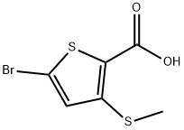 2-Thiophenecarboxylic acid, 5-bromo-3-(methylthio)- 结构式