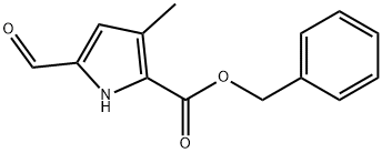 1H-Pyrrole-2-carboxylic acid, 5-formyl-3-methyl-, phenylmethyl ester 结构式