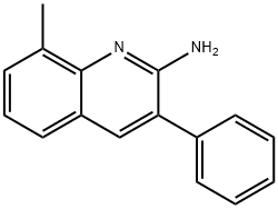 2-Amino-8-methyl-3-phenylquinoline 结构式