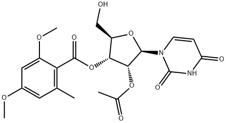 Uridine, 2'-acetate 3'-(2,4-dimethoxy-6-methylbenzoate) 结构式