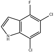 5,7-dichloro-4-fluoro-1H-indole 结构式