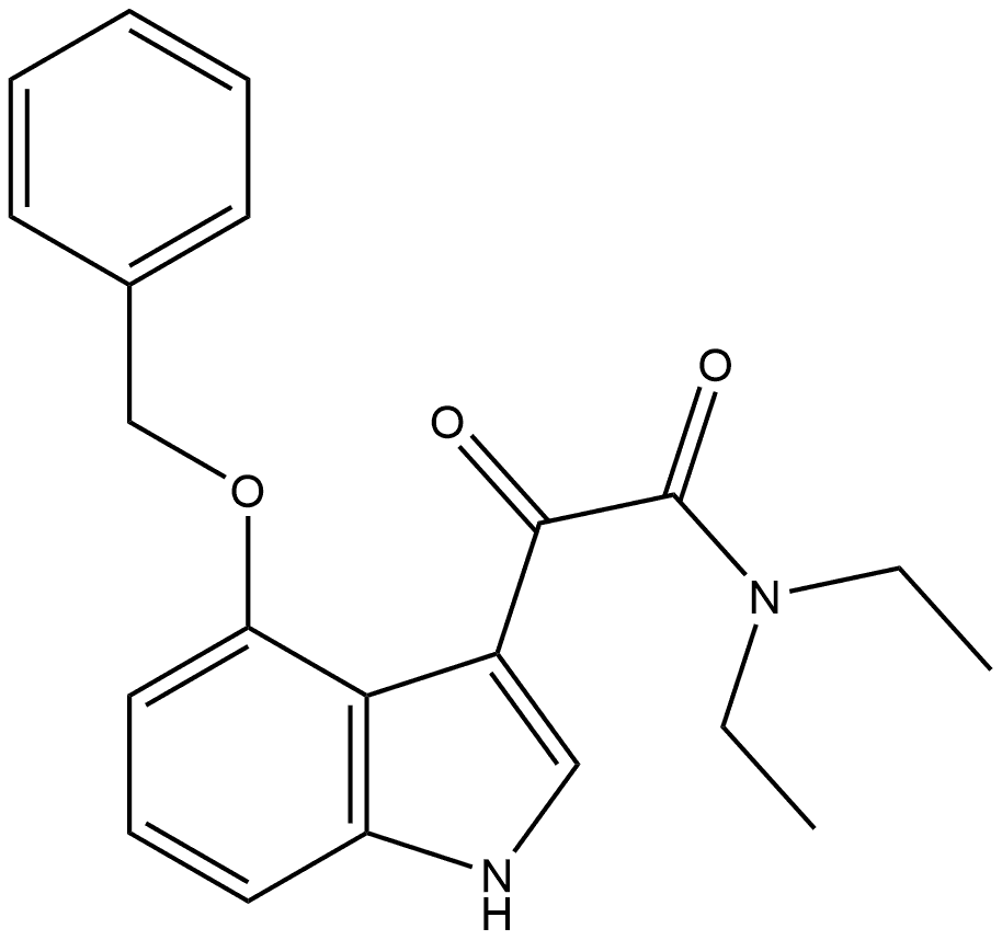 1H-Indole-3-acetamide, N,N-diethyl-α-oxo-4-(phenylmethoxy)- 结构式