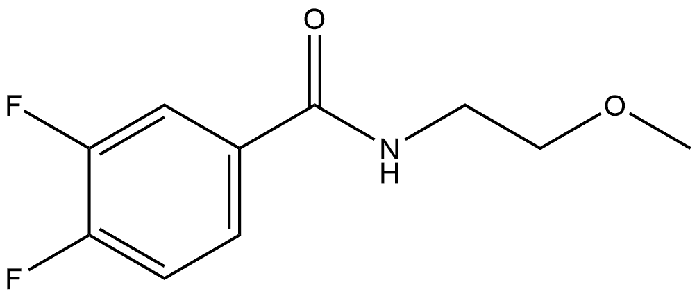 3,4-Difluoro-N-(2-methoxyethyl)benzamide 结构式