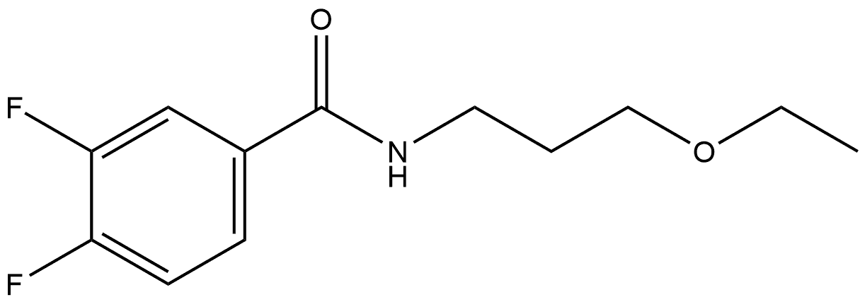 N-(3-Ethoxypropyl)-3,4-difluorobenzamide 结构式