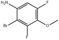 2-溴-3,5-二氟-4-甲氧基苯胺 结构式