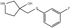 3-((3-FLUOROPHENOXY)METHYL)PYRROLIDIN-3-OL 结构式