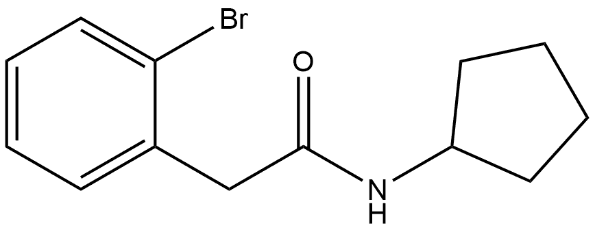 2-Bromo-N-cyclopentylbenzeneacetamide 结构式