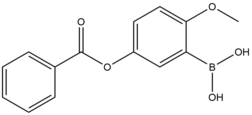 5-(Benzoyloxy)-2-methoxyphenylboronic acid 结构式