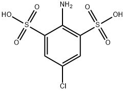 2-氨基-5-氯苯-1,3-二磺酸 结构式