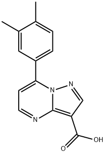 Pyrazolo[1,5-a]pyrimidine-3-carboxylic acid, 7-(3,4-dimethylphenyl)- 结构式