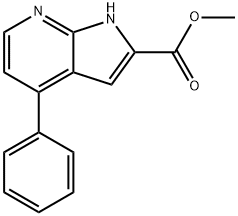 Methyl 4-phenyl-1H-pyrrolo[2,3-b]pyridine-2-carboxylate 结构式