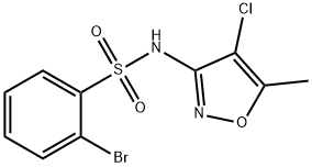 Benzenesulfonamide, 2-bromo-N-(4-chloro-5-methyl-3-isoxazolyl)- 结构式