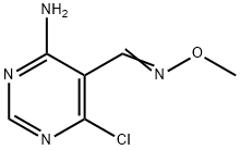 5-Pyrimidinecarboxaldehyde, 4-amino-6-chloro-, O-methyloxime 结构式