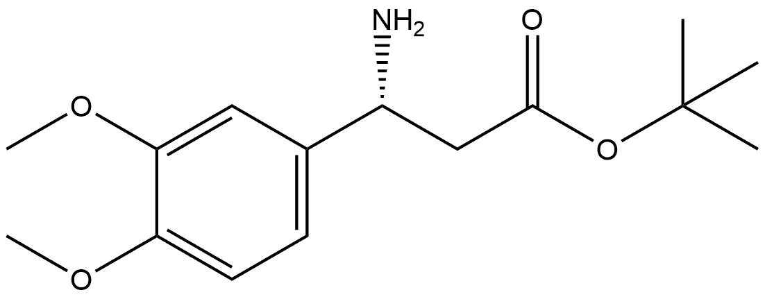 Benzenepropanoic acid, β-amino-3,4-dimethoxy-, 1,1-dimethylethyl ester, (βR)- 结构式