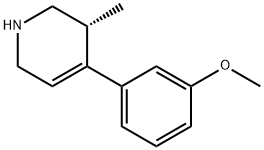 (R)-4-(3-甲氧基苯基)-3-甲基-1,2,3,6-四氢吡啶 结构式
