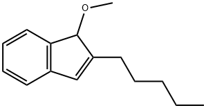 1H-Indene, 1-methoxy-2-pentyl- 结构式