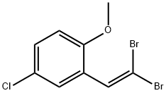 Benzene, 4-chloro-2-(2,2-dibromoethenyl)-1-methoxy- 结构式