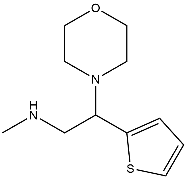 甲基[2-(吗啉-4-基)-2-(噻吩-2-基)乙基]胺 结构式