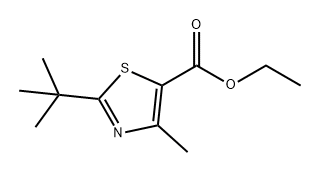 ETHYL 2-(TERT-BUTYL)-4-METHYLTHIAZOLE-5-CARBOXYLATE 结构式