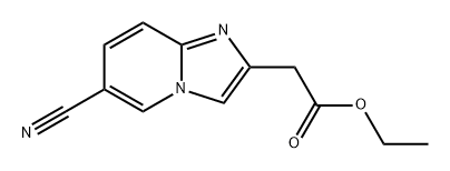 Imidazo[1,2-a]pyridine-2-acetic acid, 6-cyano-, ethyl ester 结构式