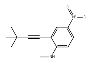 Benzenamine, 2-(3,3-dimethyl-1-butyn-1-yl)-N-methyl-4-nitro- 结构式