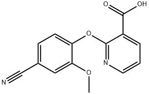 3-Pyridinecarboxylic acid, 2-(4-cyano-2-methoxyphenoxy)- 结构式