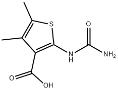 2-(氨基甲酰氨基)-4,5-二甲基噻吩-3-羧酸 结构式