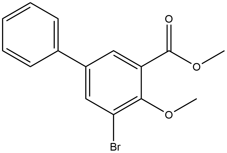 Methyl 5-bromo-4-methoxy-[1,1'-biphenyl]-3-carboxylate 结构式