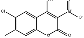 2H-1-Benzopyran-2-one, 6-chloro-4-hydroxy-7-methyl-3-nitro- 结构式