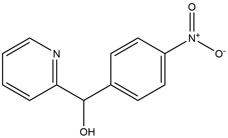 2-Pyridinemethanol, α-(4-nitrophenyl)- 结构式