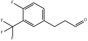 Benzenepropanal, 4-fluoro-3-(trifluoroMethyl)- (or 3-(4-Fluoro-3-trifluoroMethylphenyl)propionaldehyde ) 结构式