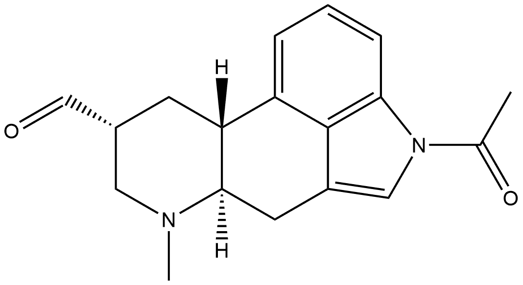 Ergoline-8-carboxaldehyde, 1-acetyl-6-methyl-, (8β)- 结构式