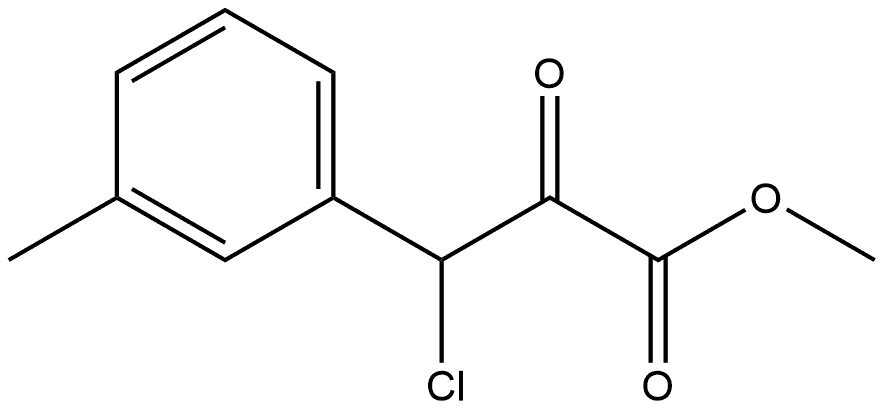 Benzenepropanoic acid, β-chloro-3-methyl-α-oxo-, methyl ester 结构式