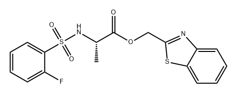 (S)-苯并[D]噻唑-2-基甲基 2-(2-氟苯基磺酰胺基)丙酸酯 结构式