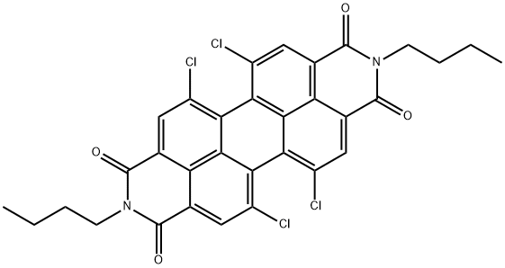 Anthra[2,1,9-def:6,5,10-d'e'f']diisoquinoline-1,3,8,10(2H,9H)-tetrone, 2,9-dibutyl-5,6,12,13-tetrachloro- 结构式